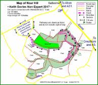 Map of Noar Hill and route of 2017 Keith Davies Trial, click to enlarge click to dismiss.