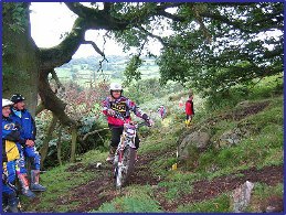 Jim Daffin and Paul Rayward check out Bill Lathams progress on the C route.