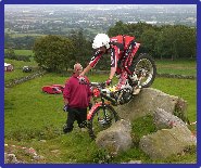 Jim Daffin keeps an eagle eye on Nick Wright who had stopped to admire the view.