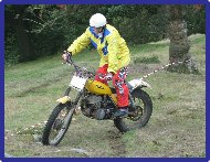 Wales Weekend 2006 - The tape is out for Rob Cross on his classic Suzuki.